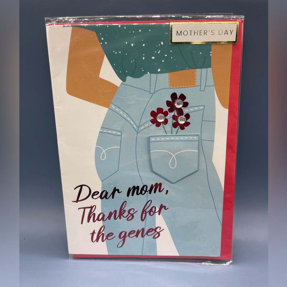 Mother's Day Card with Floral Design 👖 🌺 🧬